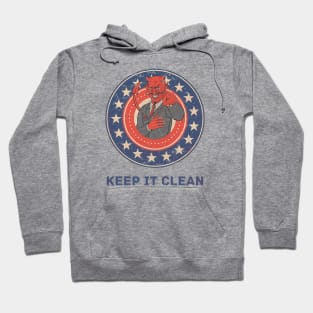 Keep it Clean America 1958 - Disstresed Vintage Style Hoodie